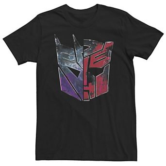 Big & Tall Transformers: War For Cybertron Decepticon Autobot Split Tee