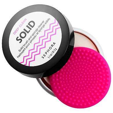 Solid Brush and Sponge Cleaner with Pad