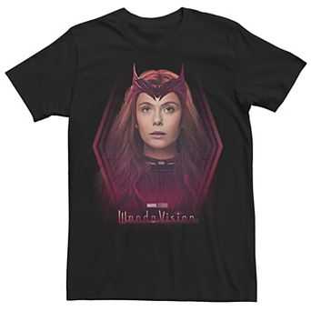 Men's Marvel WandaVision Close Up Wanda Portrait Tee