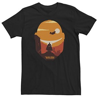 Big & Tall Star Wars The Mandalorian Moff Gideon Sunset Helmet Fill Tee