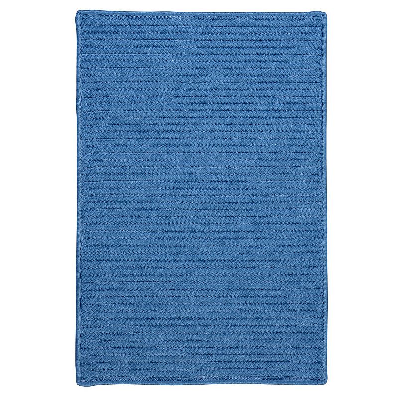 Colonial Mills Simply Home Solid Indoor Outdoor Rug, Blue, 10Ft Sq