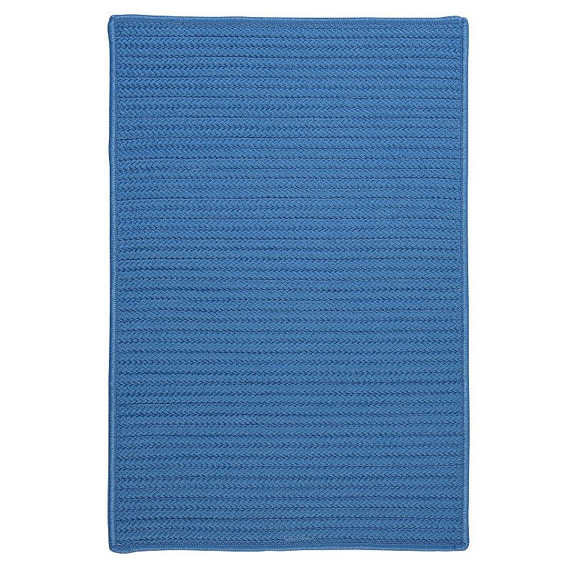 Colonial Mills Simply Home Solid Indoor Outdoor Rug, Blue, 4Ft Sq