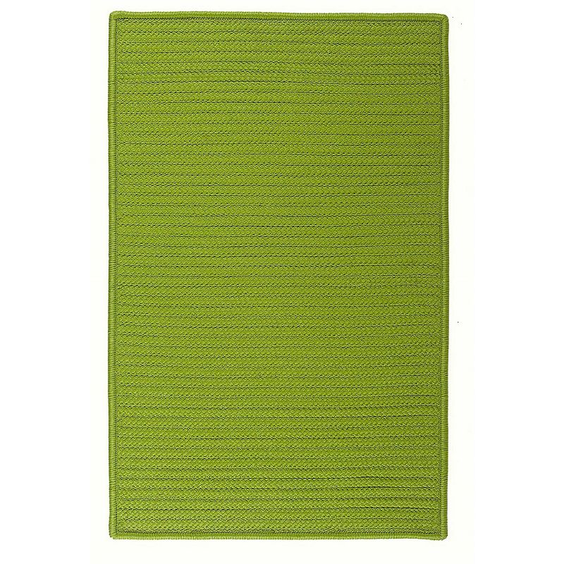 Colonial Mills Simply Home Solid Indoor Outdoor Rug, Green, 5Ft Sq