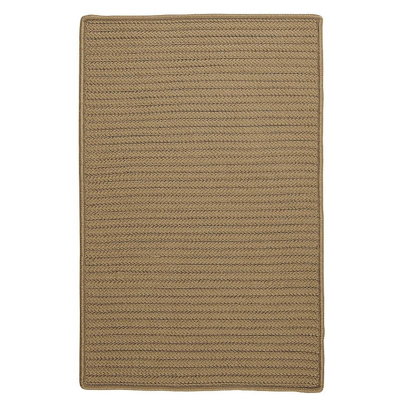 Colonial Mills Simply Home Solid Indoor Outdoor Rug, Lt Brown, 5Ft Sq