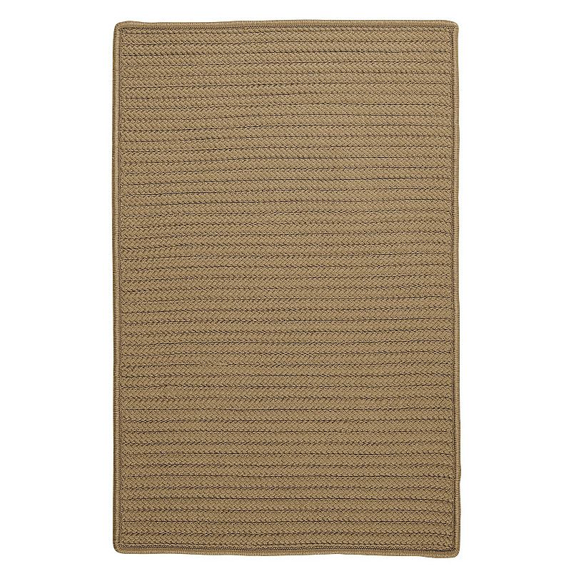 Colonial Mills Simply Home Solid Indoor Outdoor Rug, Lt Brown, 11X14 Ft