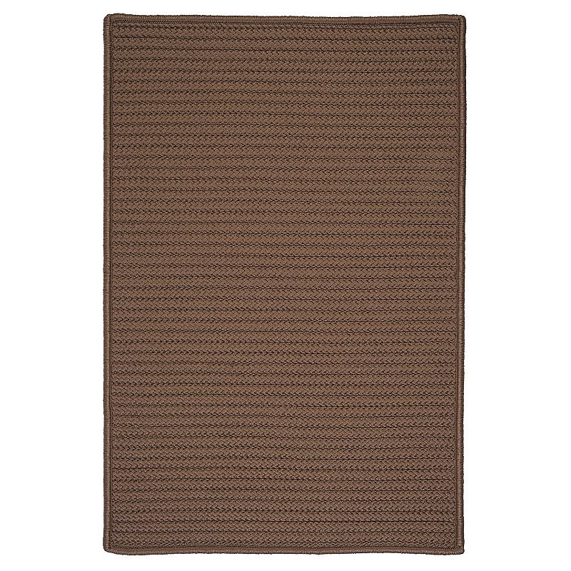 Colonial Mills Simply Home Solid Indoor Outdoor Rug, Lt Brown, 8Ft Sq