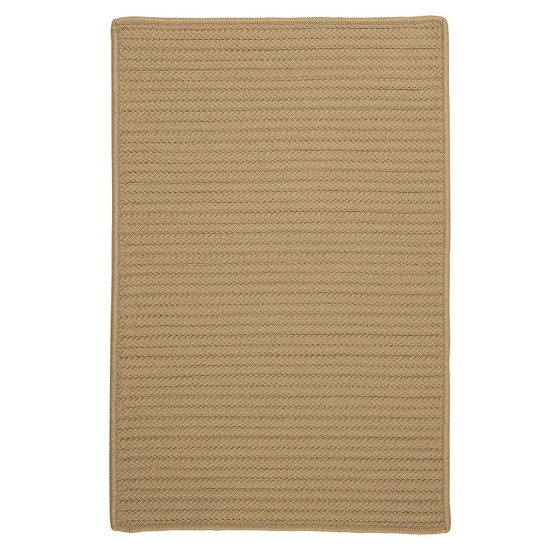Colonial Mills Simply Home Solid Indoor Outdoor Rug, Beig/Green, 4Ft Sq