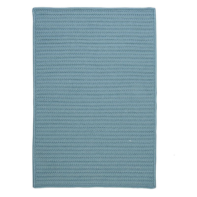 Colonial Mills Simply Home Solid Indoor Outdoor Rug, Blue, 9X12 Ft