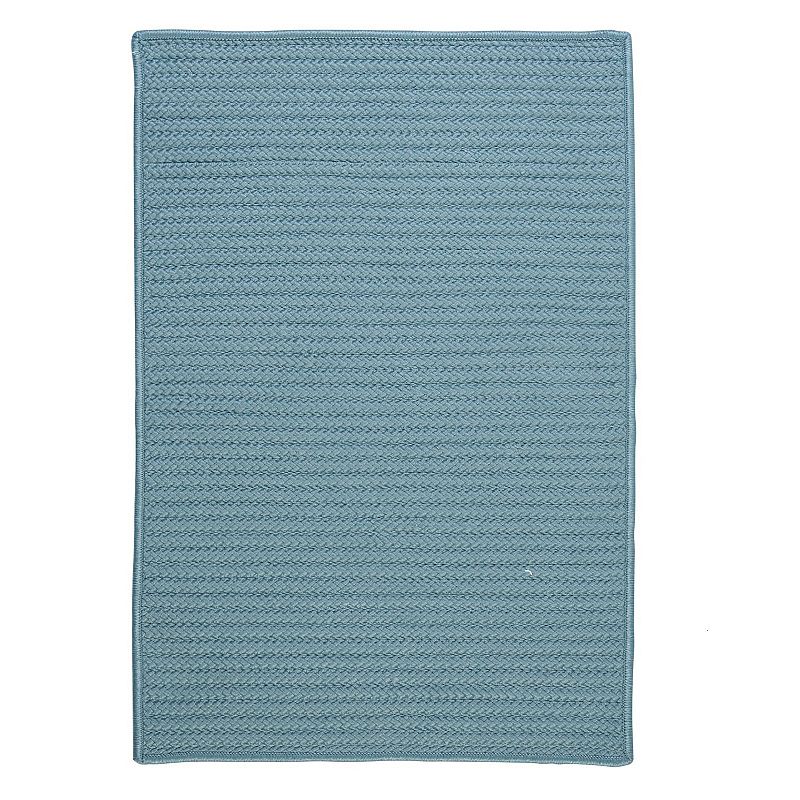 Colonial Mills Simply Home Solid Indoor Outdoor Rug, Blue, 3Ft Sq