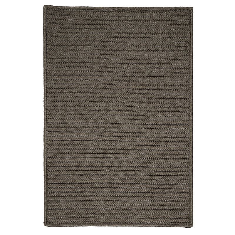 Colonial Mills Simply Home Solid Indoor Outdoor Rug, Grey, 5Ft Sq