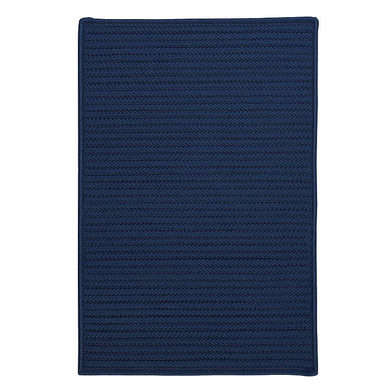 Colonial Mills Simply Home Solid Indoor Outdoor Rug, Blue, 4Ft Sq