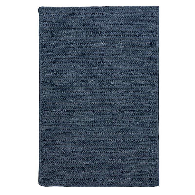 Colonial Mills Simply Home Solid Indoor Outdoor Rug, Blue, 2X11 Ft