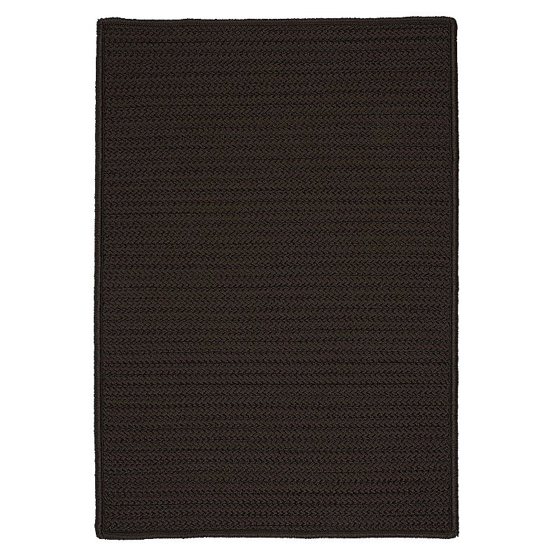 Colonial Mills Simply Home Solid Indoor Outdoor Rug, Brown, 8X11 Ft