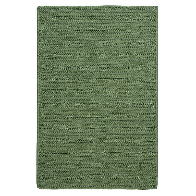 Colonial Mills Simply Home Solid Indoor Outdoor Rug, Green, 7Ft Sq
