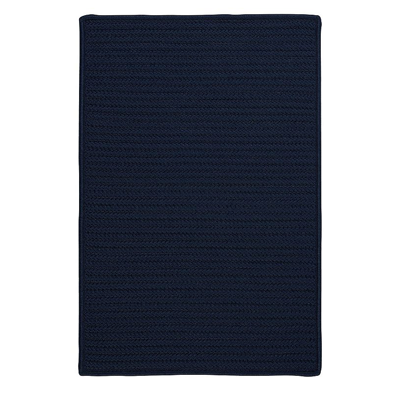 Colonial Mills Simply Home Solid Indoor Outdoor Rug, Blue, 6FT Sq