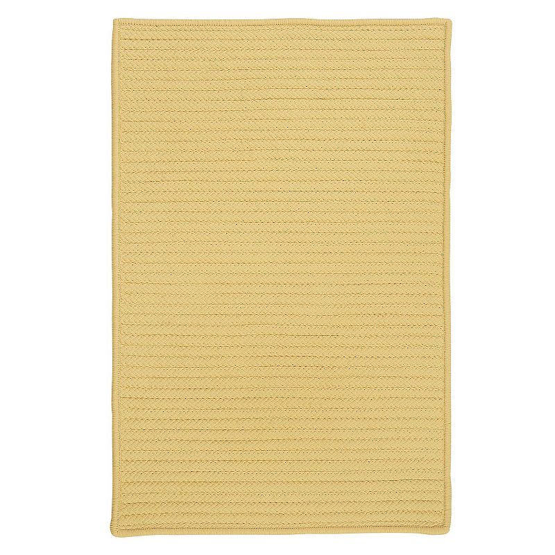 Colonial Mills Simply Home Solid Indoor Outdoor Rug, Yellow, 3Ft Sq