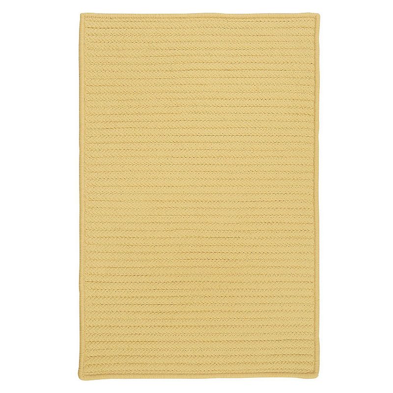 Colonial Mills Simply Home Solid Indoor Outdoor Rug, Yellow, 7X9 Ft