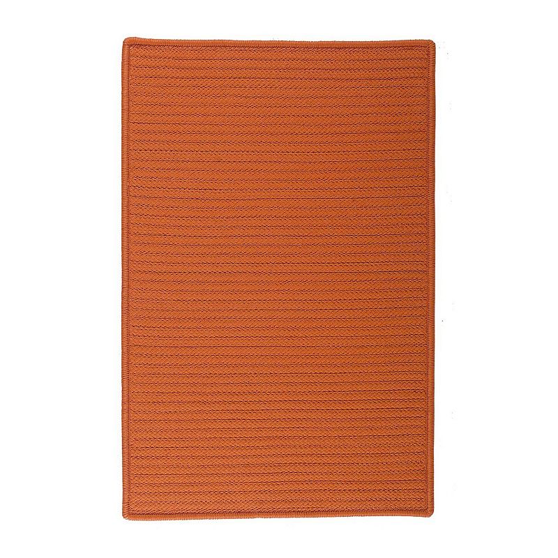 Colonial Mills Simply Home Solid Indoor Outdoor Rug, Orange, 5Ft Sq