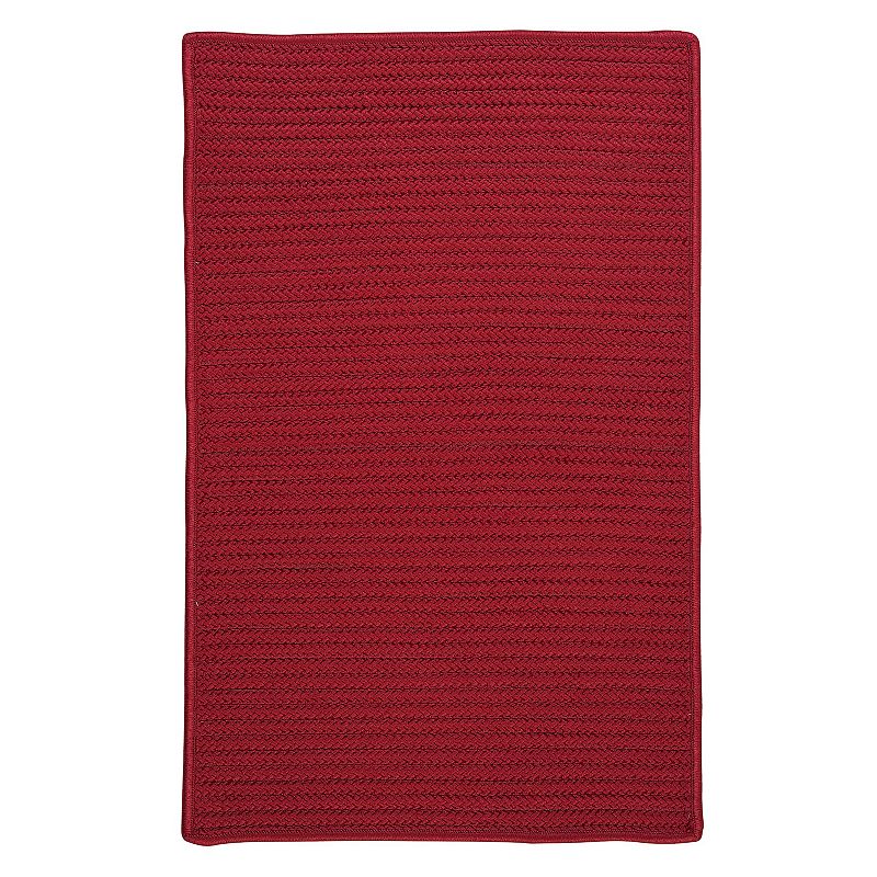 Colonial Mills Simply Home Solid Indoor Outdoor Rug, Red, 4Ft Sq