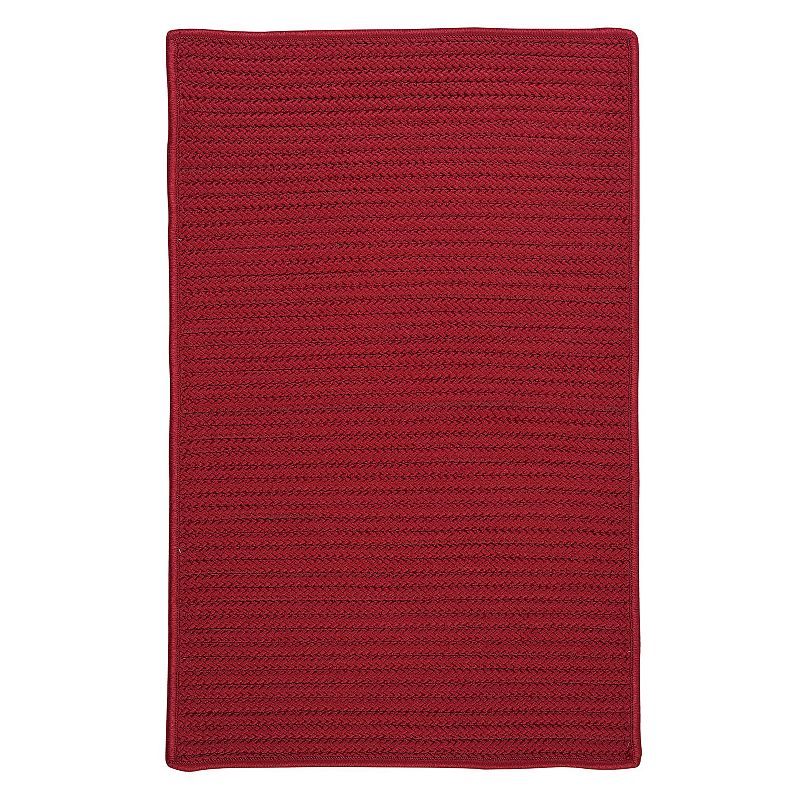 Colonial Mills Simply Home Solid Indoor Outdoor Rug, Red, 8X11 Ft