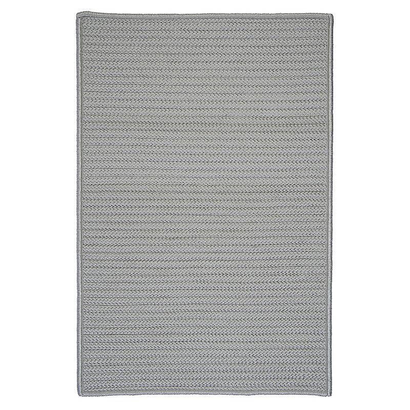 Colonial Mills Simply Home Solid Indoor Outdoor Rug, Grey, 9Ft Sq