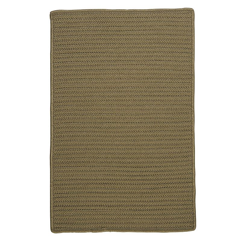 Colonial Mills Simply Home Solid Indoor Outdoor Rug, Green, 4Ft Sq