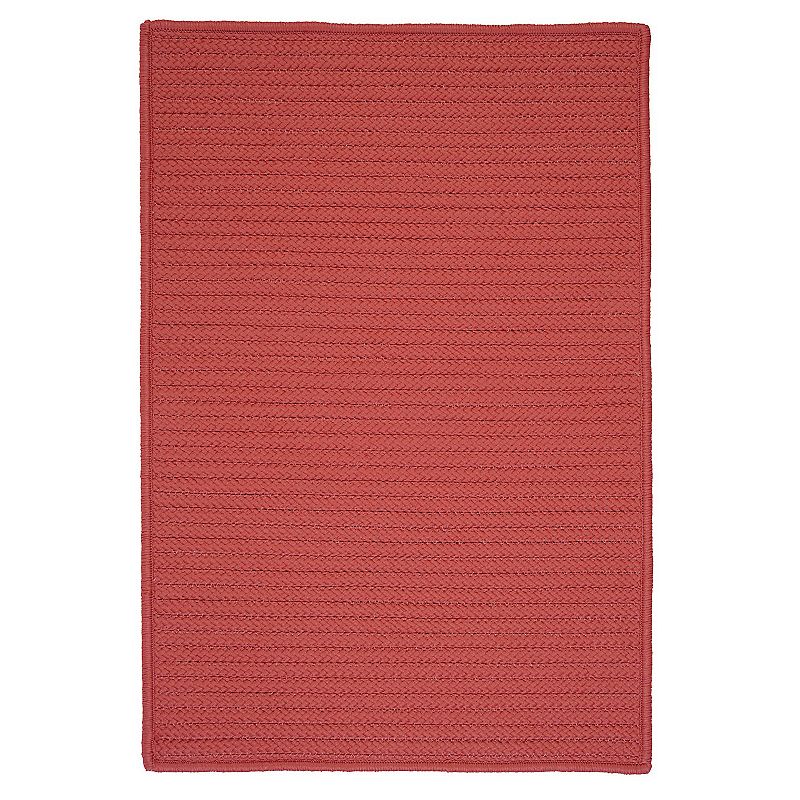 Colonial Mills Simply Home Solid Indoor Outdoor Rug, Red, 3Ft Sq