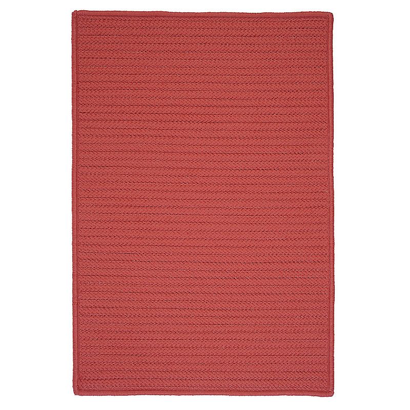 Colonial Mills Simply Home Solid Indoor Outdoor Rug, Red, 9X12 Ft