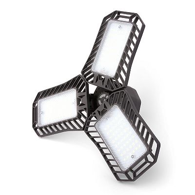 Tri fold led garage light top