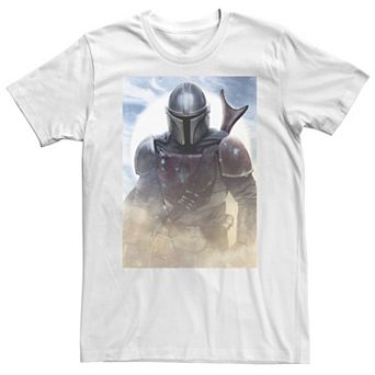 Big & Tall Star Wars The Mandalorian Bounty Hunter Dusty Portrait Tee