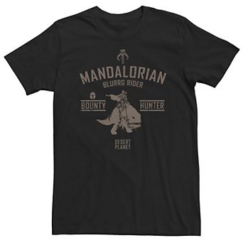 Big & Tall Star Wars The Mandalorian Blurrg Rider Logo Tee