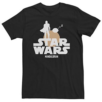 Big & Tall Star Wars The Mandalorian The Child Sunset Silhouette Logo Tee