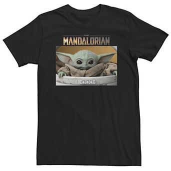 Big & Tall Star Wars The Mandalorian The Child Big Eyes Portrait Logo Tee