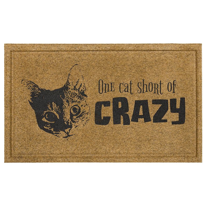 Mohawk Home Cat Crazy All Weather Doormat - 18 x 30, Brown, 18X30