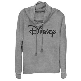 Disney Juniors' Logo Cowlneck Graphic Lightweight Long Sleeve