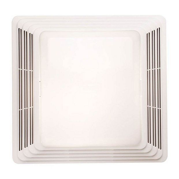 Broan 679 Bathroom Bath Ceiling Exhaust Ventilation Fan Vent and Light,  White