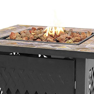Endless Summer 30,000 BTU LP Gas Outdoor Fire Table with Lava Rock