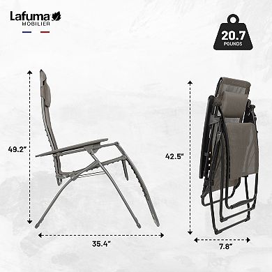 Lafuma LFM3121-8717 Futura Batyline XL Series Outdoor Relaxation Chair, Graphite