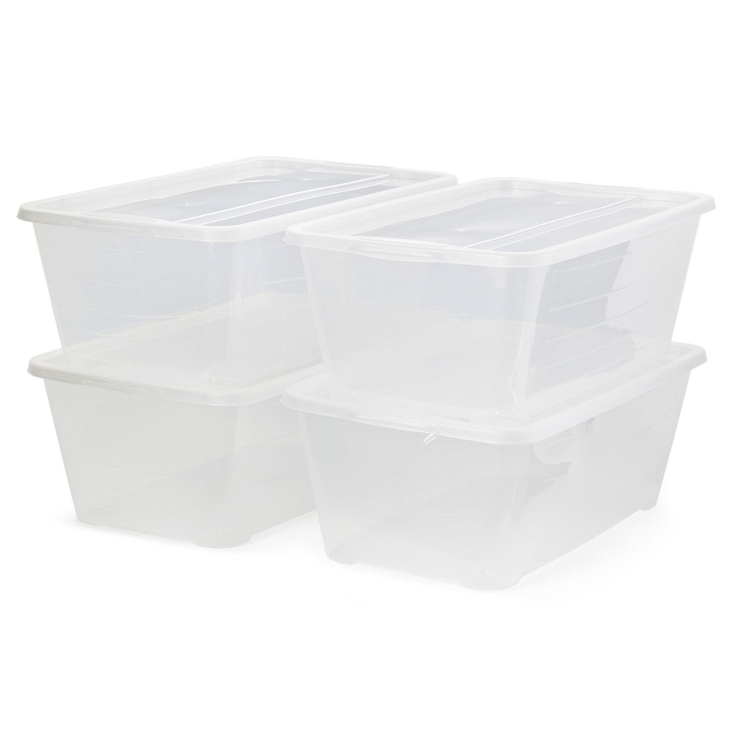 Life Story 5.7 Liter Clear Shoe/Closet Storage Box Stacking