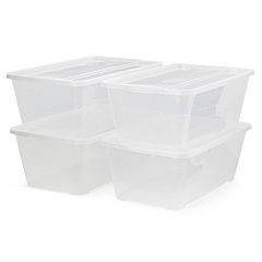 Life Story Clear Stackable Closet & Storage Box 55 Quart Containers (12 Pack)