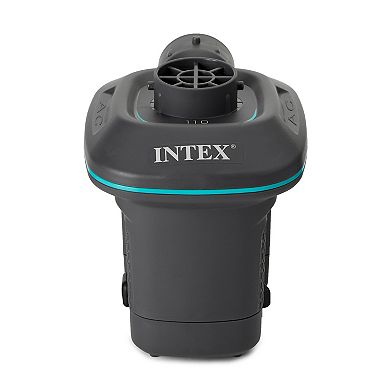 Intex 66639E 120 V AC Electric Quick Fill Air Pump with 3 Interconnected Nozzles