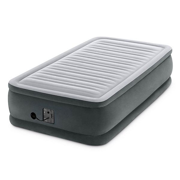 Twin Intex Dura Beam 18 Inch Inflatable Airbed Mattress with Internal Pump 