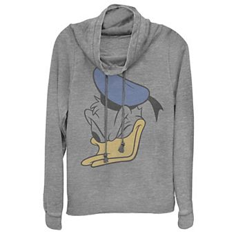 Disney Donald Duck Juniors' 1928 Legend Cowlneck Graphic Lightweight Long Sleeve