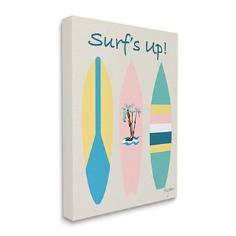 Stupell Home Decor Surf's Up Surfboard Canvas Wall Art
