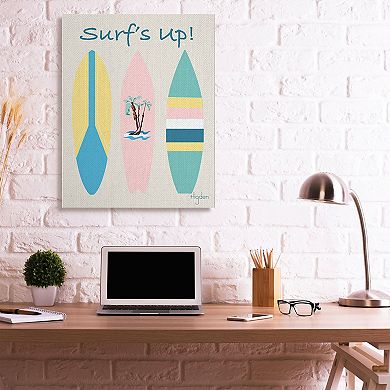 Stupell Home Decor Surf's Up Surfboard Canvas Wall Art