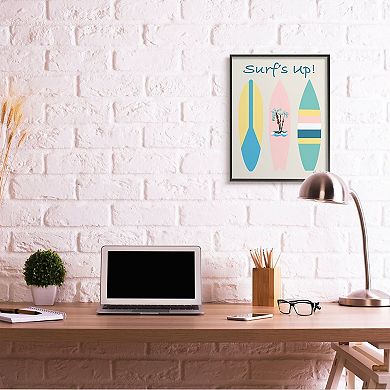 Stupell Home Decor Surf's Up Surfboard Framed Wall Art