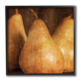 Stupell Home Decor Pear Rustic Fruit Design Framed Wall Art