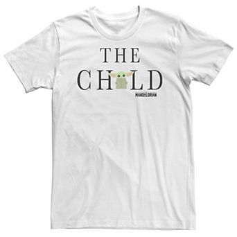 Big & Tall Star Wars The Mandalorian The Child Simple Text Portrait Tee