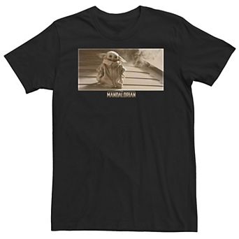 Big & Tall Star Wars The Mandalorian The Child Descending Portrait Tee