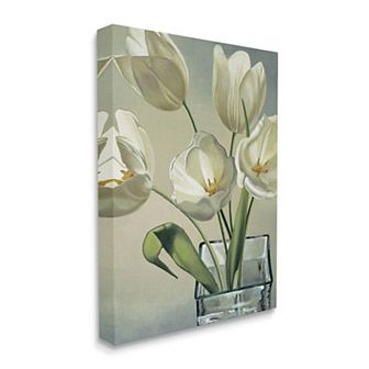 Stupell Home Decor Soft Tulip Blossoms Canvas Wall Art
